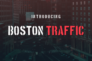 Boston Traffic Font: A Bold, Gritty Stencil Typeface for Real Small Business Branding