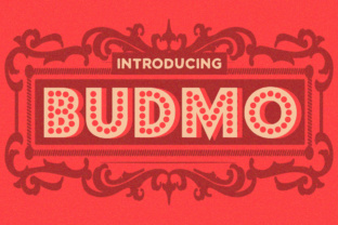 Budmo: A Dotted Marquee Font for Editorial Charm