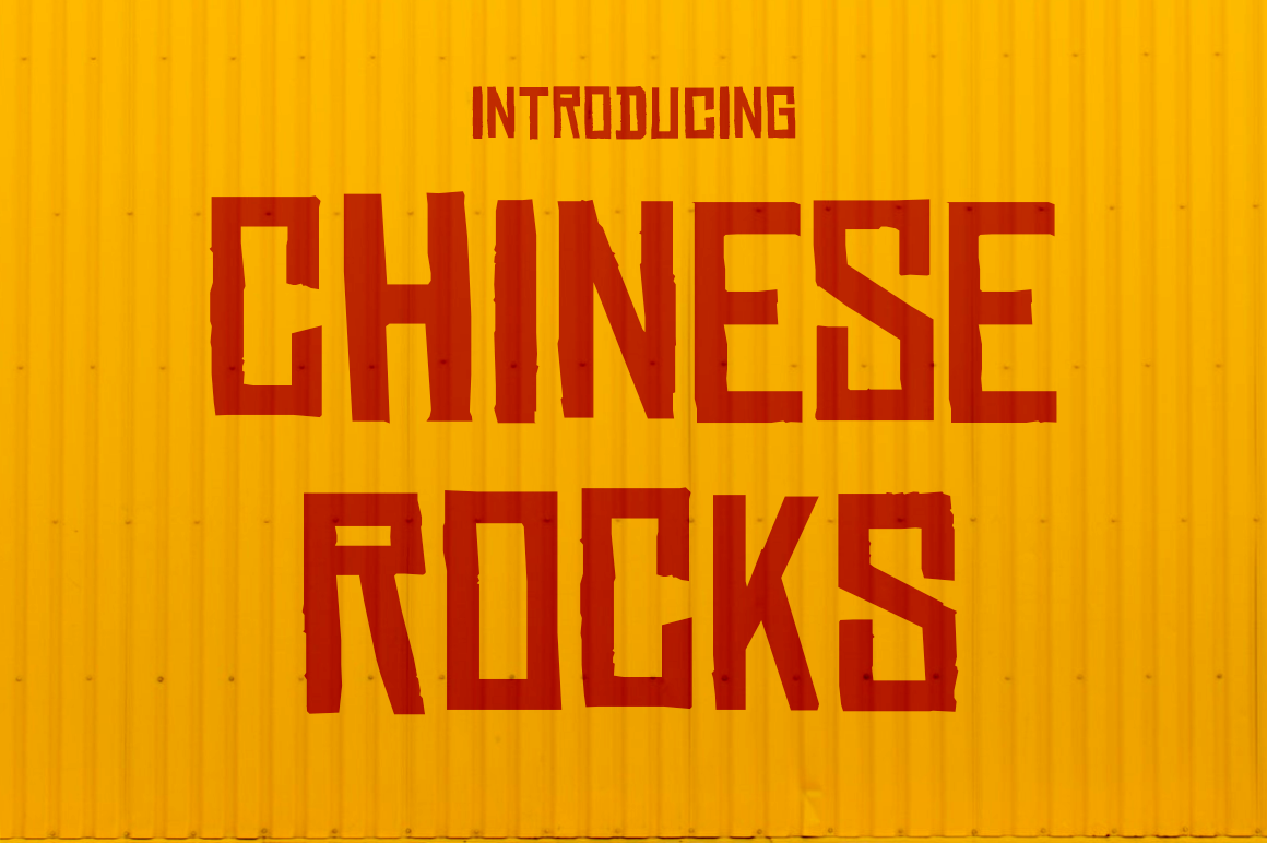 Chinese Rocks: A Bold, Blocky Display Font for Campaign Clarity