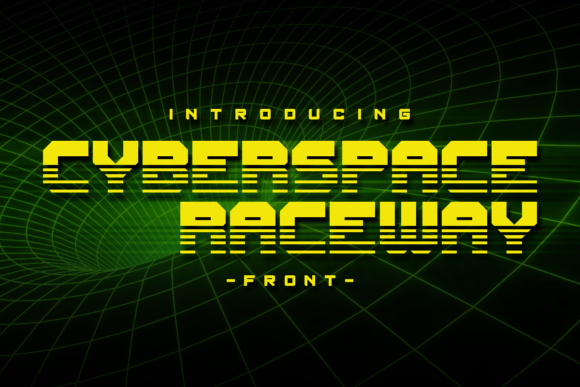 Cyberspace Raceway: A Futuristic Display Font for Digital Design