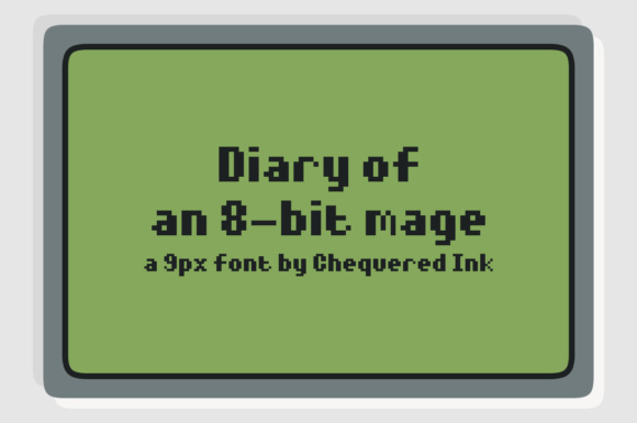 Diary of an 8-bit Mage: A Playful Display Font for Handmade Creators
