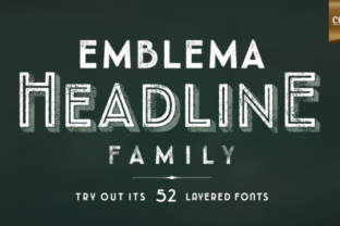 Emblema Headline Family: A Refined Art Deco Font for Digital Branding