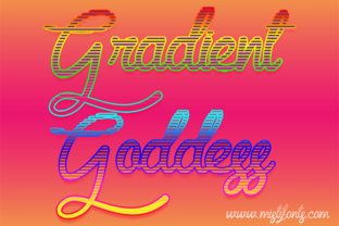 Gradient Goddess: A Script Font That Commands Attention