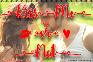 Kiss Me or Not: A Romantic Script Font for Editorial Design